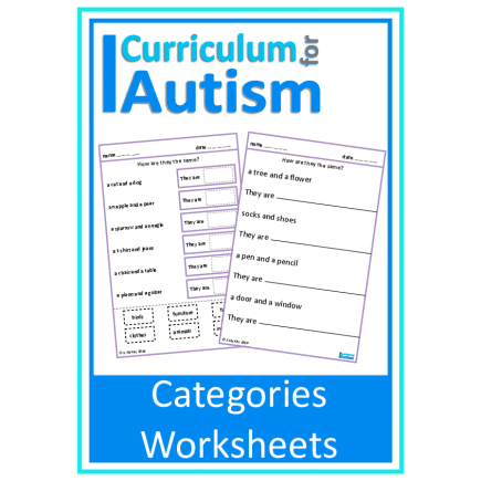 Categories Similarities Worksheets